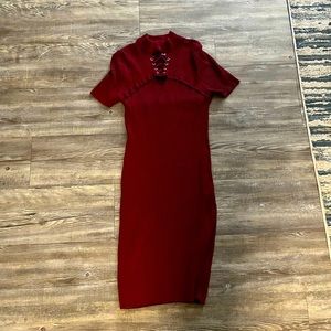 Red knit dress No Boundaries brand size XL 15-17